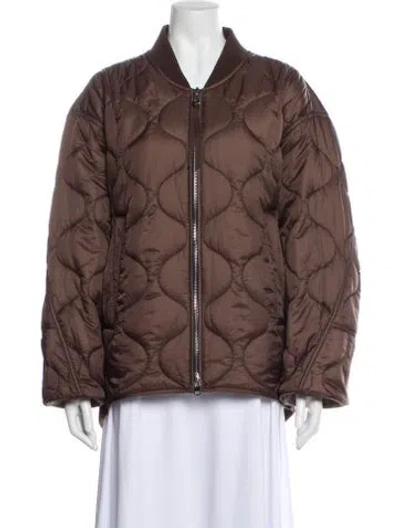 Pre-owned Agolde Bomber Jacket In Brown