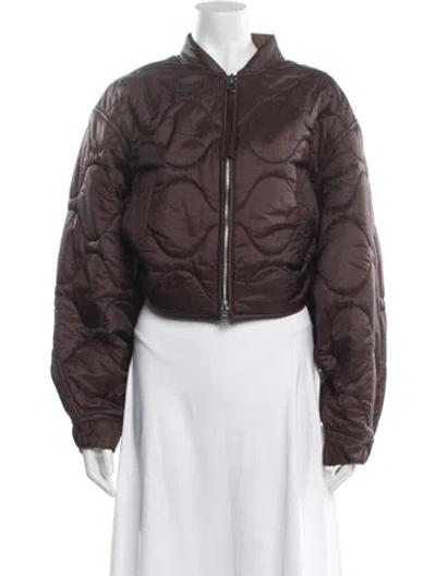 Pre-owned Agolde Bomber Jacket In Brown