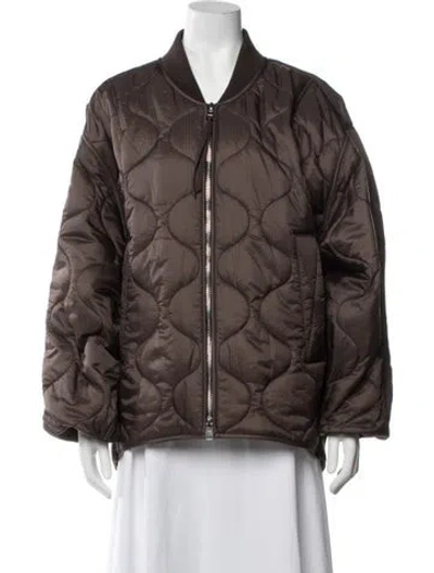 Pre-owned Agolde Bomber Jacket In Brown