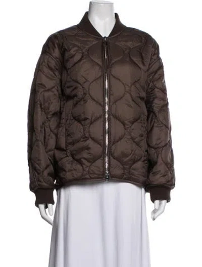 Pre-owned Agolde Bomber Jacket In Brown