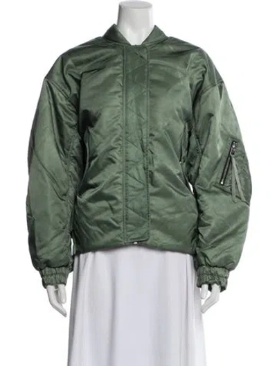 Pre-owned Agolde Bomber Jacket In Green