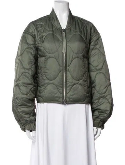 Pre-owned Agolde Bomber Jacket In Green