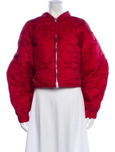 Pre-owned Agolde Bomber Jacket In Red