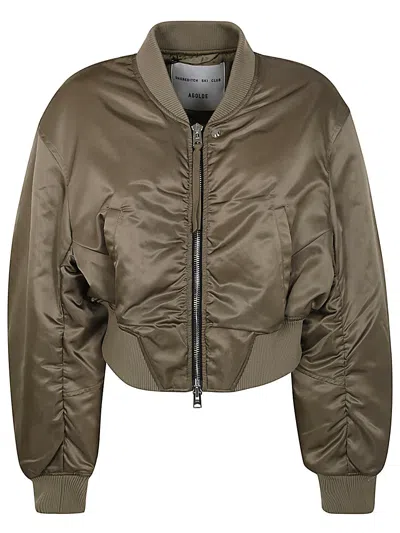 Agolde Jett Bomber Jacket Sage In Green