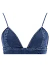Agolde Triangle-cup Denim Crop Top