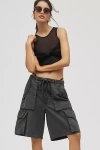Agolde Briar Linen Blend Utility Bermuda Shorts