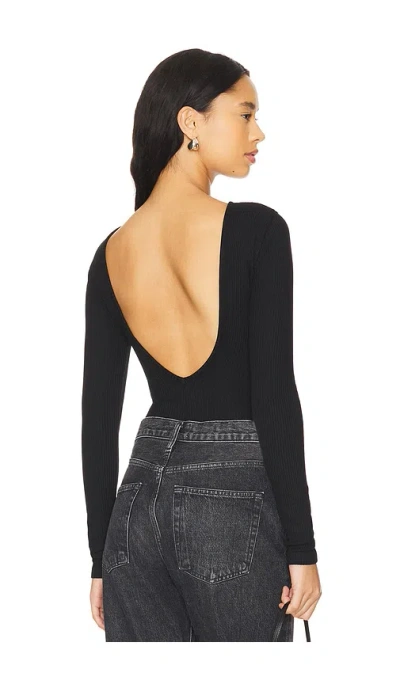 Agolde Bridget V Back Bodysuit In Black