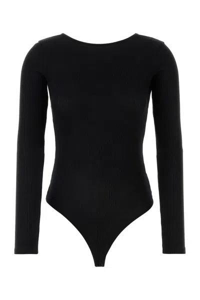 AGOLDE AGOLDE BLACK STRETCH LYOCELL BLEND BRIDGET BODYSUIT