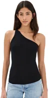 Agolde Brita One Shoulder Tank In Black