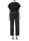 Agolde Britt Dolman-sleeve Cotton T-shirt In Black
