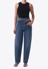 AGOLDE BROKEN WAISTBAND JEANS,GRKWSS230000008016