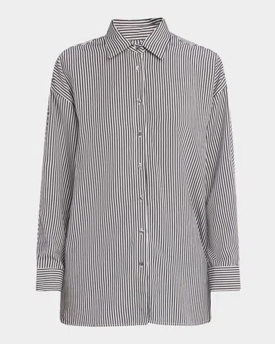 Agolde Brona Stripe Shirt In Solene Stripe