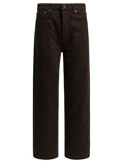 Agolde Brown Lyocell Cotton Wide-leg Jeans
