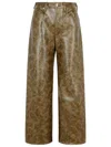 Agolde Brown Recycled Leather Blend Trousers In Brown