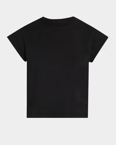Agolde Bryce Cap Sleeve Tee In Black