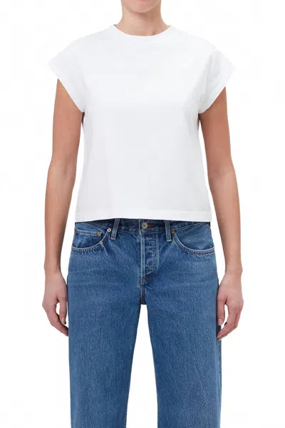 Agolde Bryce Cap Sleeve Tee In Cholla In Multi