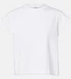 Agolde Bryce Cotton Jersey Top In Black
