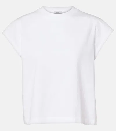 Agolde Bryce Cotton Jersey Top In Black