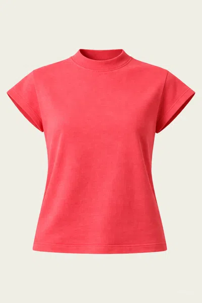 Agolde Bryce Long-line Tee In Carnival In Pink