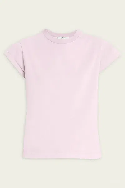 Agolde Bryce Tee In Cosmos In Pink