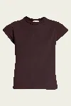Agolde Bryce Tee In Root In Black