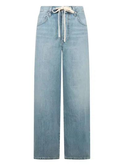 Agolde Brynn Drawstring Jeans In Blue