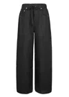 Agolde Brynn Drawstring Trouser In Linen Black