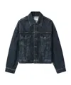 Agolde Button Denim Jacket In Blue