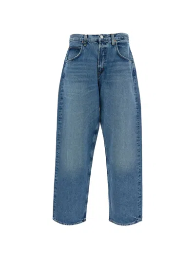 Agolde Button-fastening Jeans In Blue