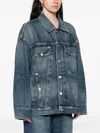 Agolde Buttoned Denim Jacket In Blue