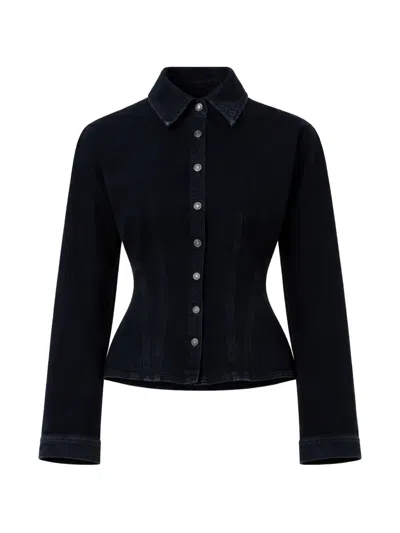 Agolde Buttoned Jacket In Blue