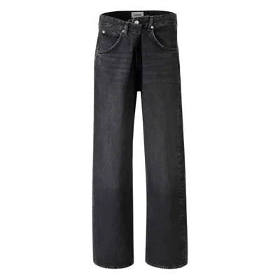 Agolde Womens Radius Harper Straight-leg Stretch-denim Jeans In Black