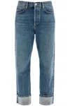 Agolde Ca Straight Low-waist Jeans By Fran In Multi