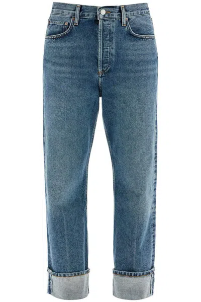 Agolde Ca Straight Low-waist Jeans By Fran In Multi