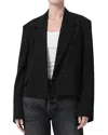 Agolde Callie Crop Blazer In Black