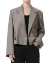 Agolde Callie Blazer In Khaki Wool