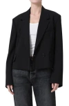 Agolde Callie Crop Blazer In Black