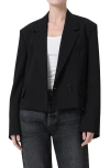 Agolde Callie Crop Blazer In Black