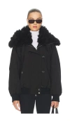Agolde Camberly Snorkel Parka In Animal Print
