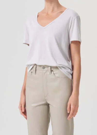 AGOLDE CAMERON V NECK TEE IN SPOON