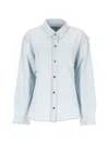 Agolde Camicia Cut-out In Blue