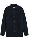 Agolde Camyrn Denim Overshirt In Animal Print