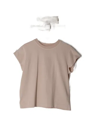 Agolde Cap Sleeve T-shirt In Brown
