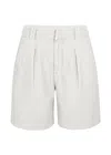 Agolde Cara Pleated Short In White