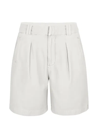 Agolde Cara Pleated Short In White