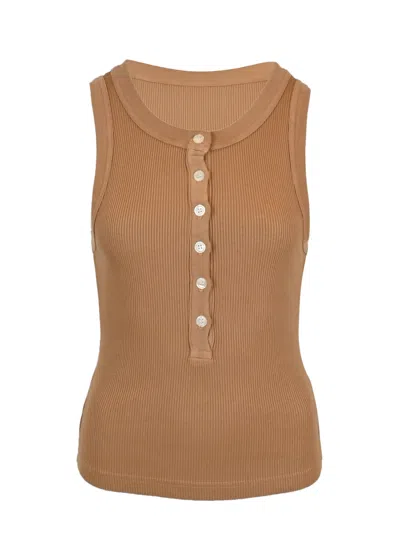 Agolde Caralyn Top Mcona In Brown