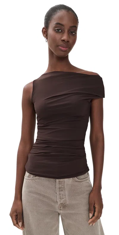 Agolde Carlin Top Chocolate