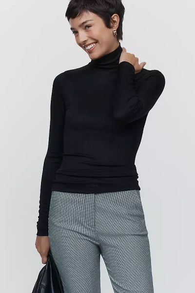 Agolde Carlyle Turtleneck Top In Transparent