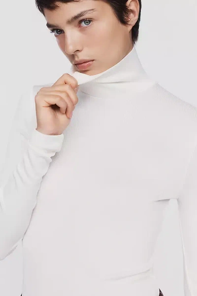 Agolde Carlyle Turtleneck Top In White