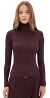 Agolde Caryle Turtleneck Top Corinth In Corinth